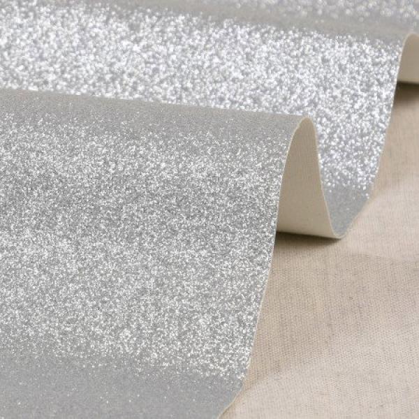 50x70 cm Zuschnitt Glitzerfolie Silber